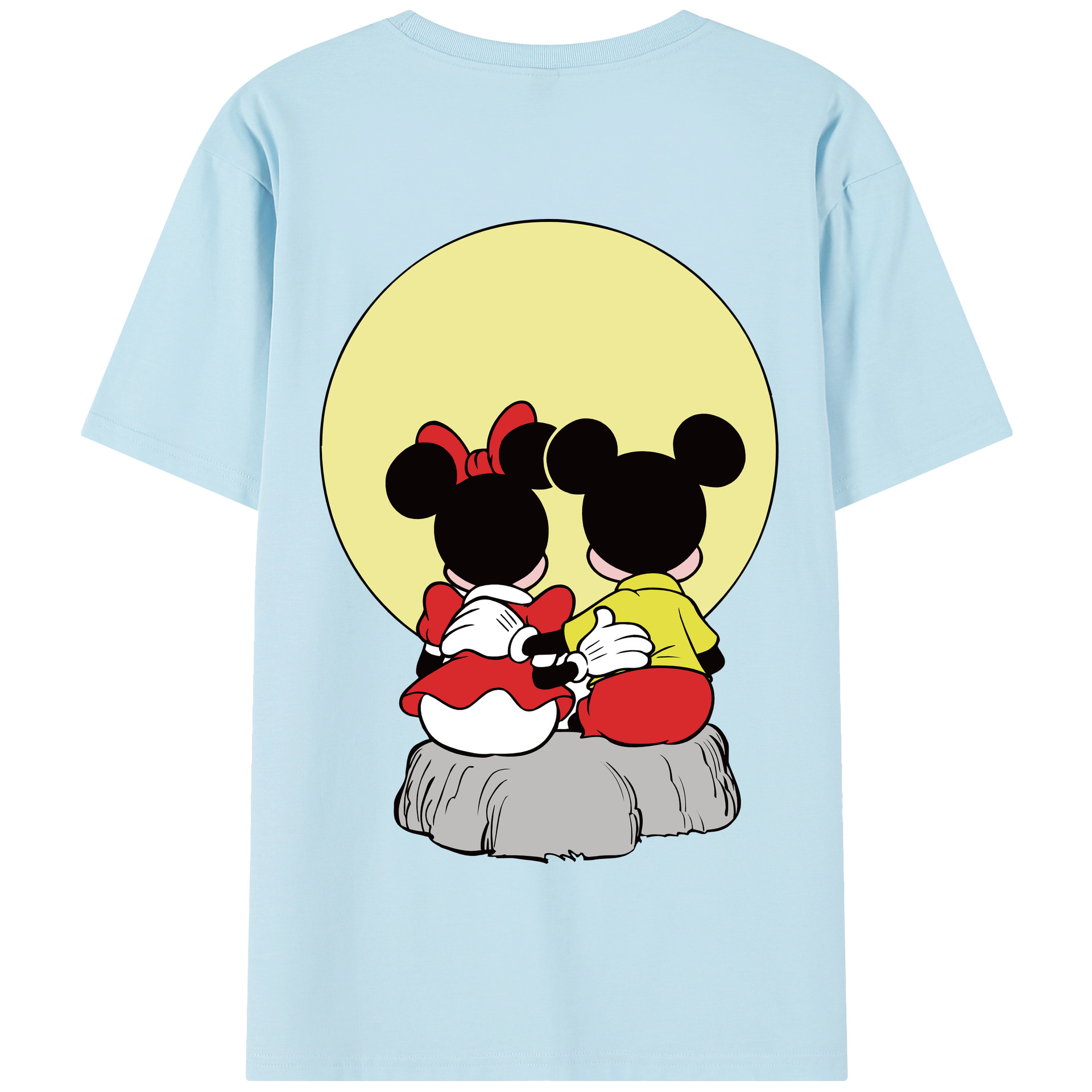 （画像用） ミッキーマウス Mickey Mouse 綿100％半袖Tシャツ（背面プリント）